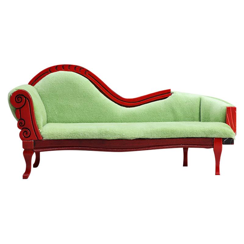 1:12 Dollhouse European Style Chaise Lounge, Ornate Vintage Sofa for Miniature Room, Dollhouse Furniture Scene Prop