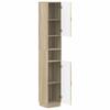 Bathroom Cabinet with Open Shelf HOORN Sonoma Oak