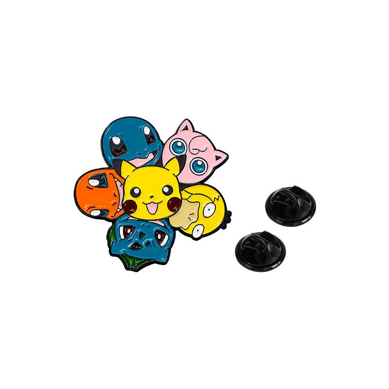 Two-dimensional animation film and television Pokémon brooch Pokémon Pikachu fire dragon student gift commemorative badge