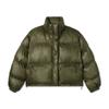 Apostrophe Comma Glossy String Zip-Up Puffer Crop Short Padded Jacket_Burgundy