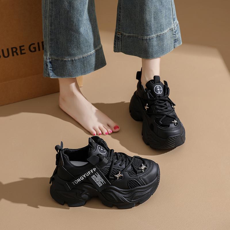 Fashion Four Seasons Boutique Mesh Platform Daddy Shoes Versatile Comfortable Women's Sneakers