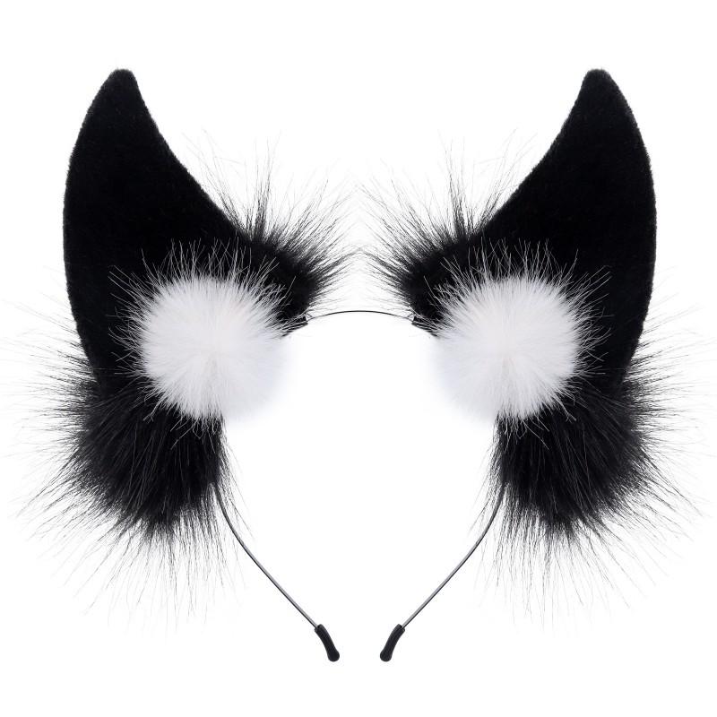 Handmade Plush Cat Ear Headband Women Men Cosplay Anime Convention Kawaii Animal Ears Hair Accessory