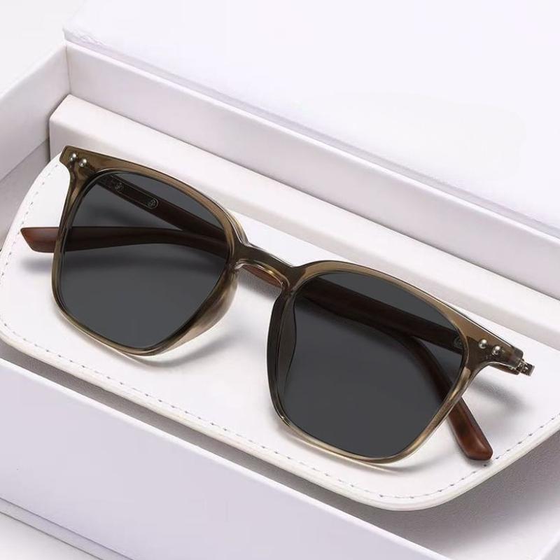 New Fashion Trendy Square Large Frame Anti-UV Myopia Sunglasses Outdoor Classic Driving High Quality Near Sight Eyewear Unisex