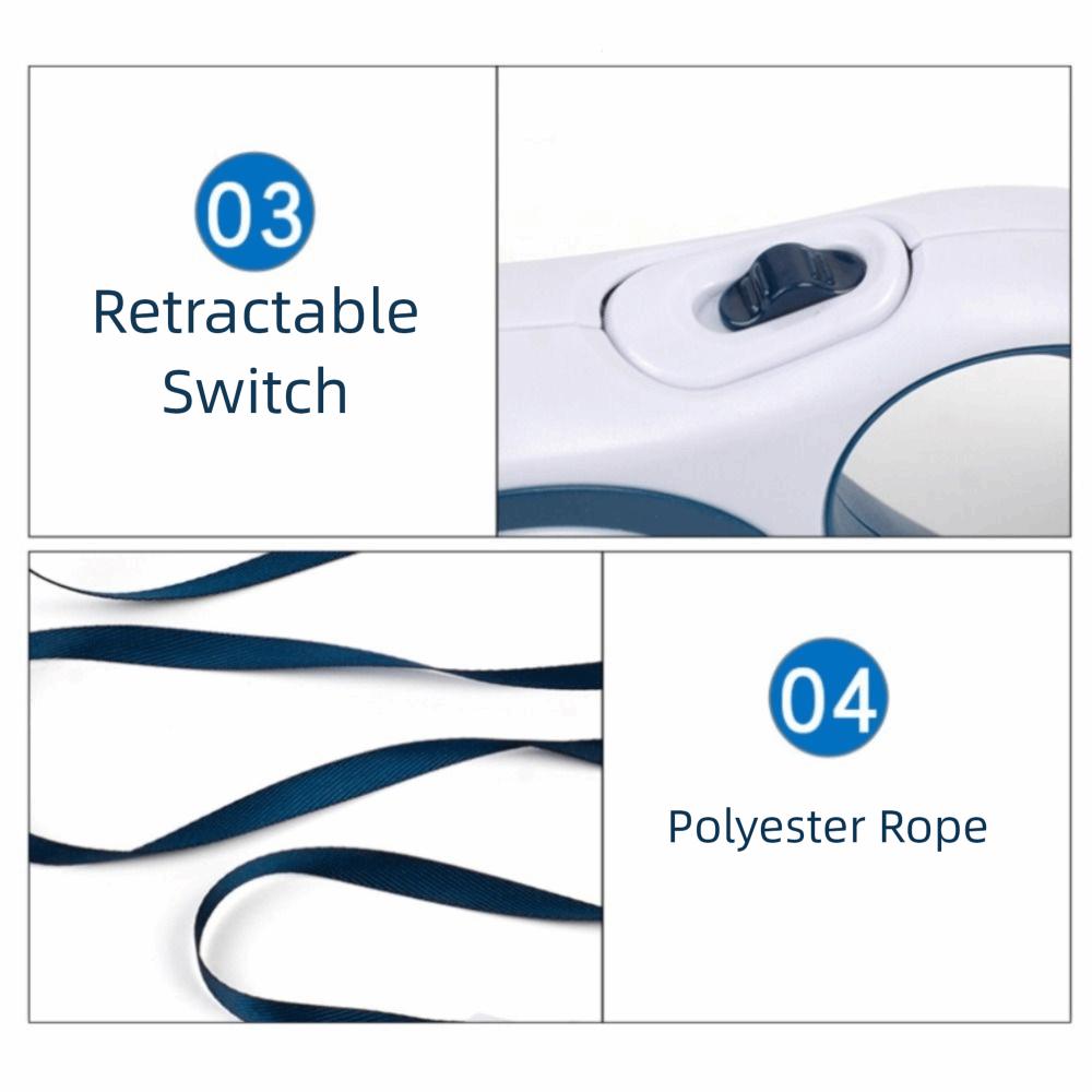 Wear-resistant Retractable Dog Leash Anti-bite Dog Walking Leash Pet Dog Leash  Training