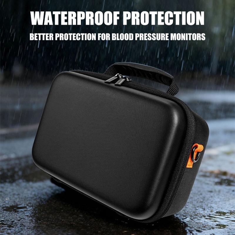 Hard Case Storage Bag for Blood Pressure Monitor Impact Resistant Pouch with Inner Pocket Shoulder Strap Carrying Bag