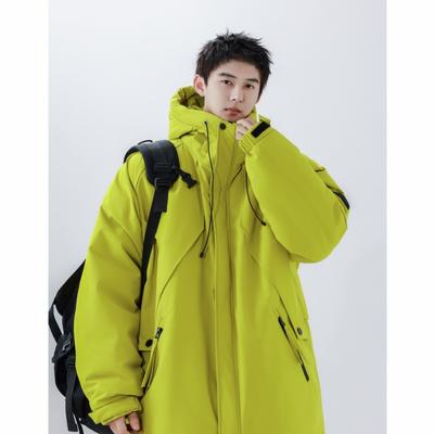 Autumn and Winter Fashionable Thickened Hooded Down Jacket Youth White Duck Down Warm Casual Jacket Trendy