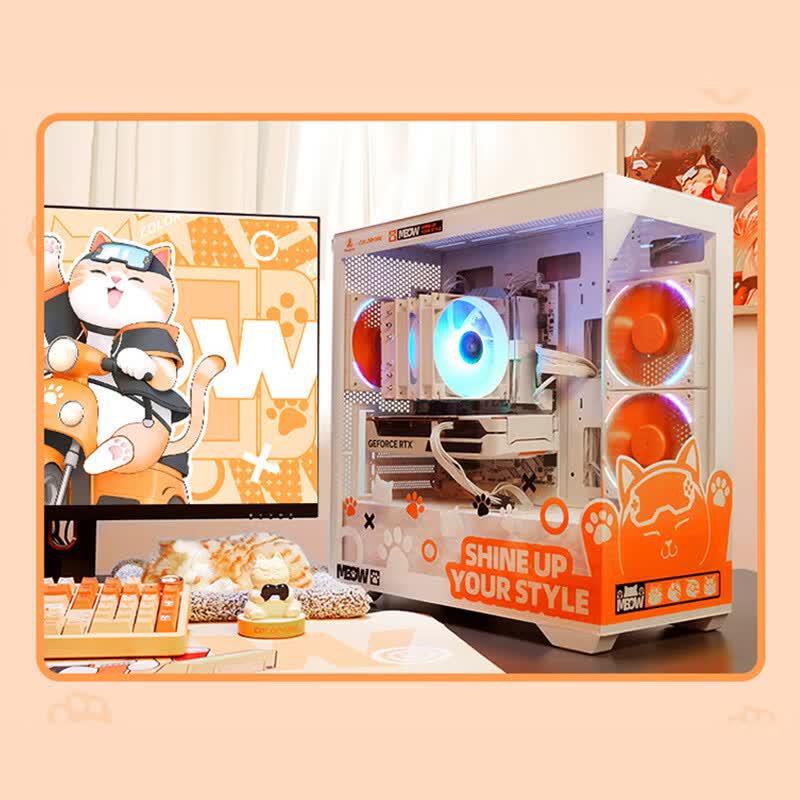 Colorful Orange Cat Gaming Desktop PC (CN version)