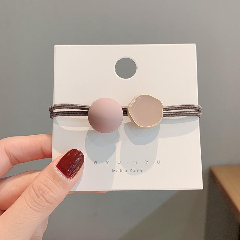 Korea New Metal Hair Scrunchies Hair Bands Ponytail Holder Rubber Band for Women Hair Ties Hair Rope Headband Hair Accessories