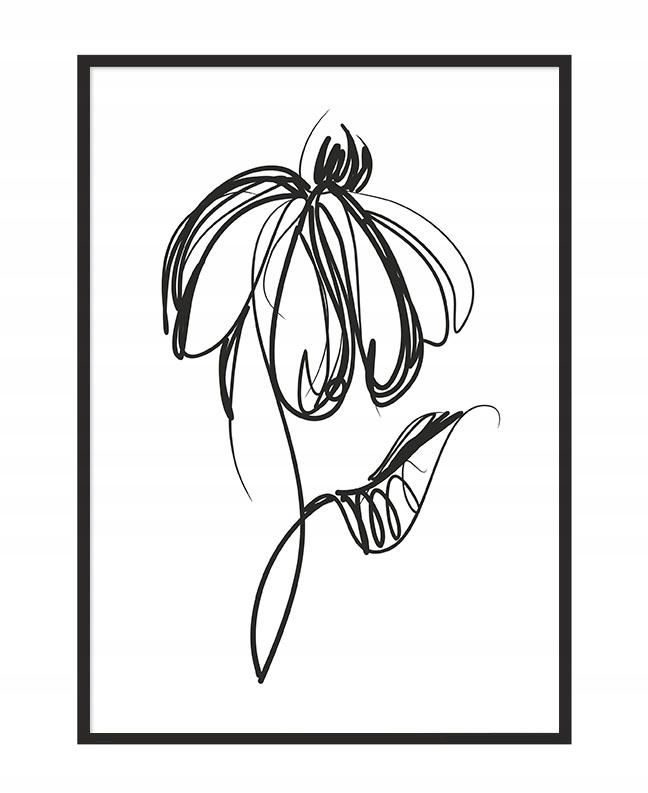 Picture poster In a frame 53x73 cm Flower P1066
