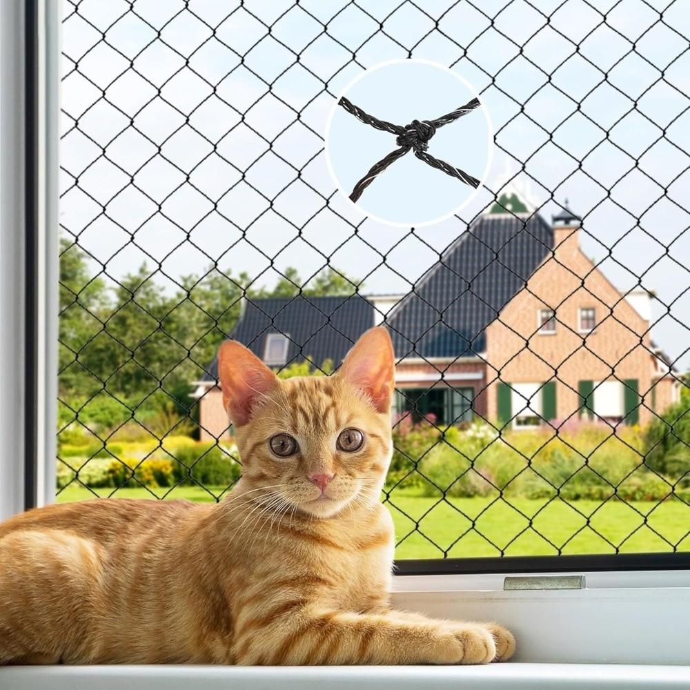 Durable Cat Window Sill Fence Plastic Pet Anti-Fall Mesh Pet Balcony Protective Net  Window