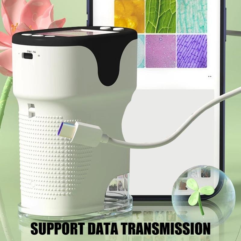 Portable LED Light Microscope Featuring Large Screen & 32G Memory Compact Handheld Microscope for Students & researcher