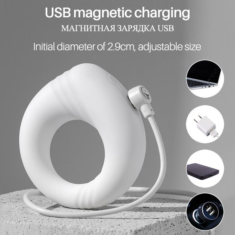 Male Penis Ring Mobile Bluetooth APP Remote Control Powerful Vibration Delay Ejaculation Massager Adult Vibrator