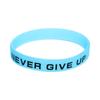 Wristband Never Give Up Bracelet Basketball Wristband Silicone Sweat Band Luminous Rubber Bracelets
