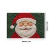 Christmas Bathroom Rugs 80x50cm Cute Plush Santa Claus Bath Mat Anti-slip Carpet Dry Fast Washable Festival Decoration
