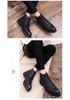 Men's High-Top Brogue Leather Boots - Stylish, Business Casual, Height-Enhancing, Versatile Footwear