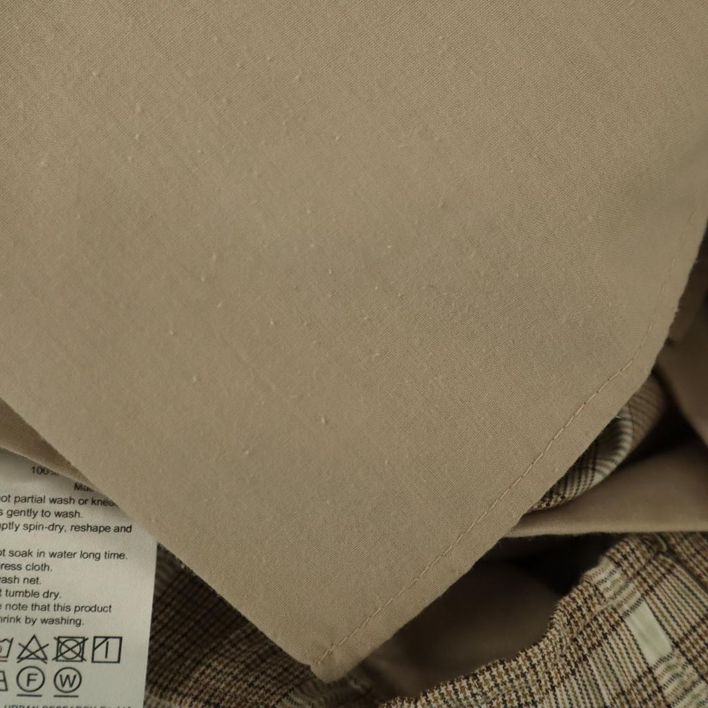 SENSE OF PLACE Check Pattern Short sleeve Cotton shirt Setup Mesh lining Men's Used