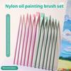 4/6 Stuks Aquarelkwastenset Puntig Rond Platte Kop Haar Beginner'S Kunststudent Handgetekende Aquarel Nylon Schildermateriaal