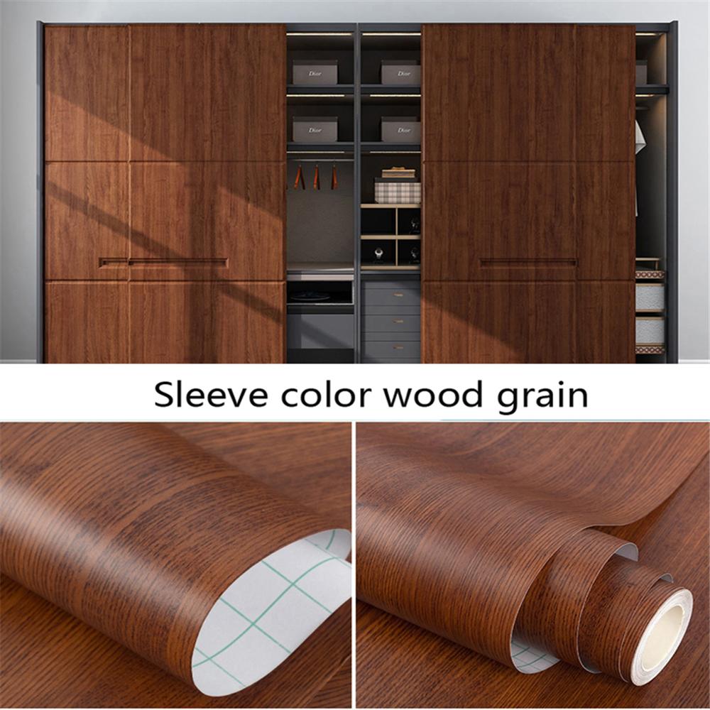 

90 Width Wood Grain Peel And Stick Wall Cover Self Adhesive Removable Contact Paper Plank For Countertop Cabinets Vinyl Film Roll 90cmx5m