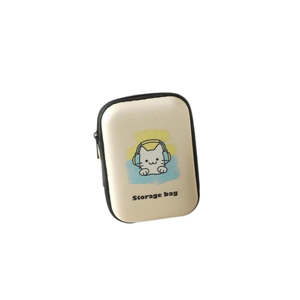 Shockproof EVA Storage Bag Zipper Data Cable Storage Bag Portable Digital Storage Bag  Travel Cat