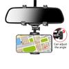 Universal Rearview Mirror Mount Phone Holder 360 Degree Rotating Rearview Mirror Phone Mount for Convenient Navigation