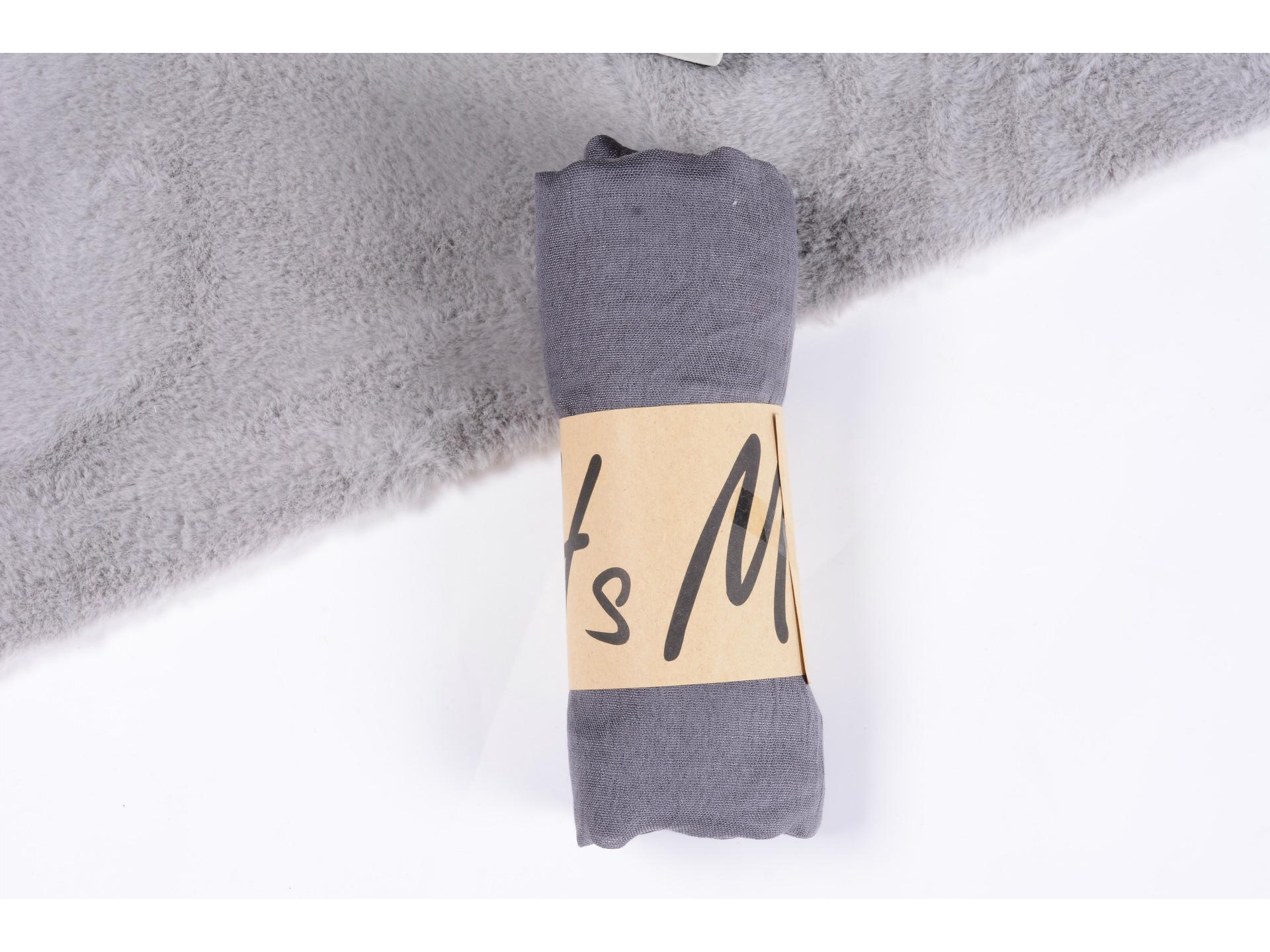 

Женский весенне-летний хлопково-льняной шарф - этнический однотонный плиссированный марлевый платок и шелковый головной платок. 50x160 cm