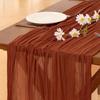 Bohemian Cable Knit Tablecloth, Wedding Party Decoration, Pleated Table Runner, 90*300cm