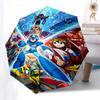 1pc Mega Man Automatic Folding Umbrella, Portable 3-Fold Design with 8-Bone Iron Frame, Outdoor for Fans, Travelers, Everyday Use, Gift Idea.Y038