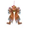 Christmas Fabric Bow - Embroidered Christmas Floral Decorative Holiday Bow