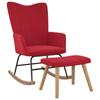 Day and Night - Day and Night Rocking Chair with Red Velvet Footrest