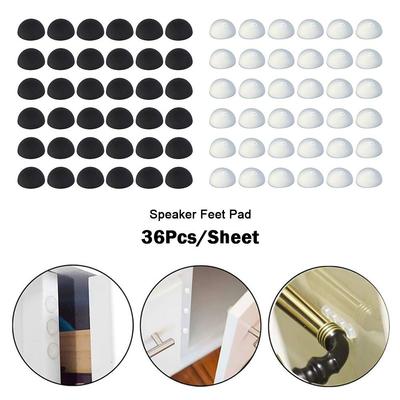 36Pcs/Sheet 16*8mm Audio Amplifier Anti Vibration Pad Foot Cushion  Vibration Reduction Accessory
