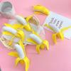 Cute Fruit Squishy Stress Balls Fidget Sensory Toy Squeeze Stress Relief Hand Toy Anti-Anxiety Banana Stretchy Slow Rising Toy