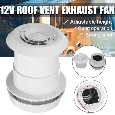 Roof Air Vent Grille Exhaust Fan Travel Trailer Van Cooling Air Vent Camper Motor Home Camper Van Accessories RV Silent Fan