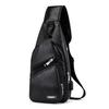 Fashion Men's Leather Sling Pack Chest Shoulder Crossbody Bag Biker Satchel Men Briefcases