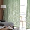 Minimalist Flower Hand Drawn Sheer Curtains for Kids Bedroom Living Room Voile Window Curtains Tulle Drapes