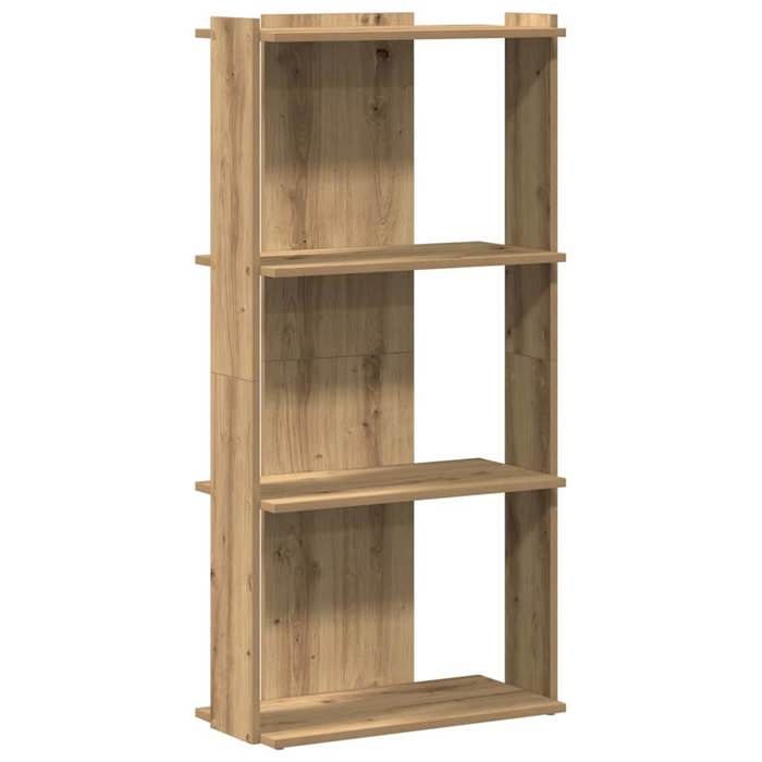 VidaXL Bibliothèque à 3 niveaux chêne artisanal 60x30x120 cm, étagère, étagère à livres, étagère de rangement 860273