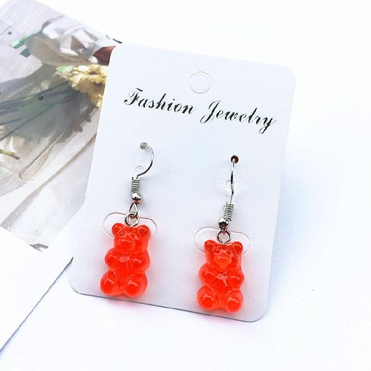 Gummy Bear Earrings1 Pair for Creative Cartoon Design Girls Birthday Festival