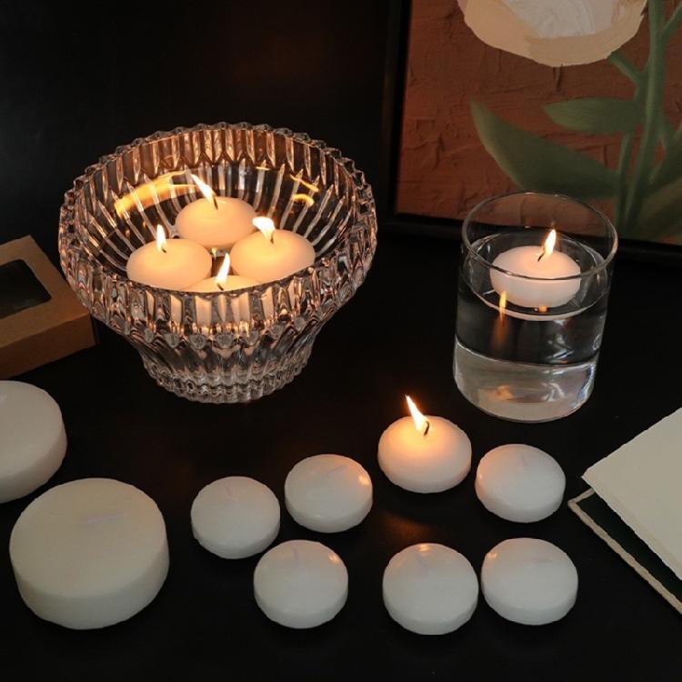 White SoyWax Floating Candle SoyWax Candle for Home Ambiances for Event Centerpieces and Bathroom Retreats