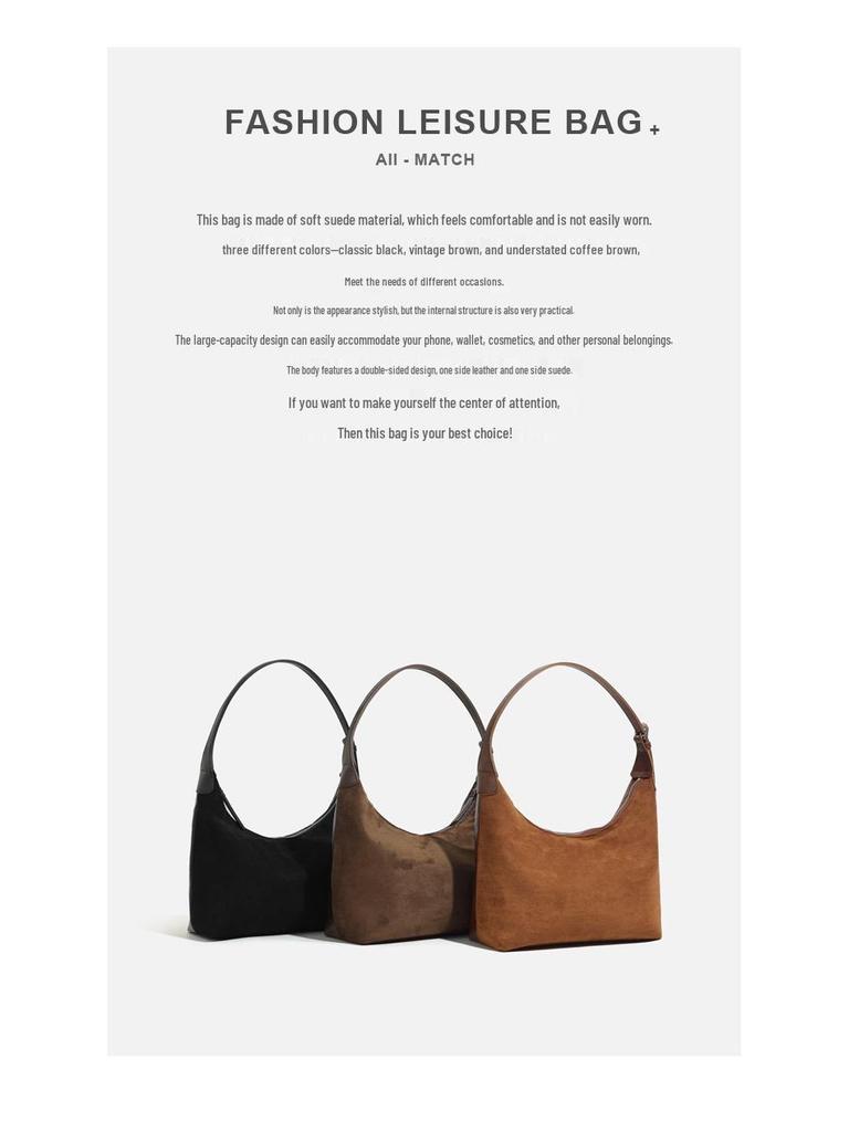 Women's Large Capacity Frosted Retro Shoulder & Crossbody Bucket Bag - Versatile for Autumn/Winter 2024