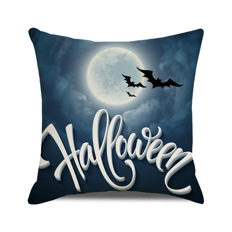 Halloween colorful pumpkin devil Digital printing short plush pillow covers for car sofa office cushion cover home goods