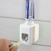 Wall Mounted Toothpaste Dispenser Automatic Squeezer Toothpaste Holder Home Bathroom (White)