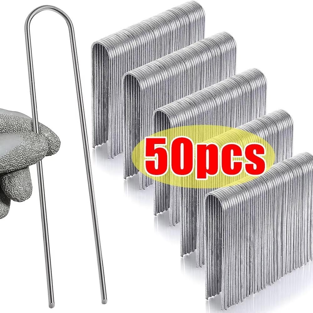 Landscaping Supplies U-Shaped Ground Pegs Steel Galvanized Garden Pins Heavy Duty Durable Garden Stakes Outdoor