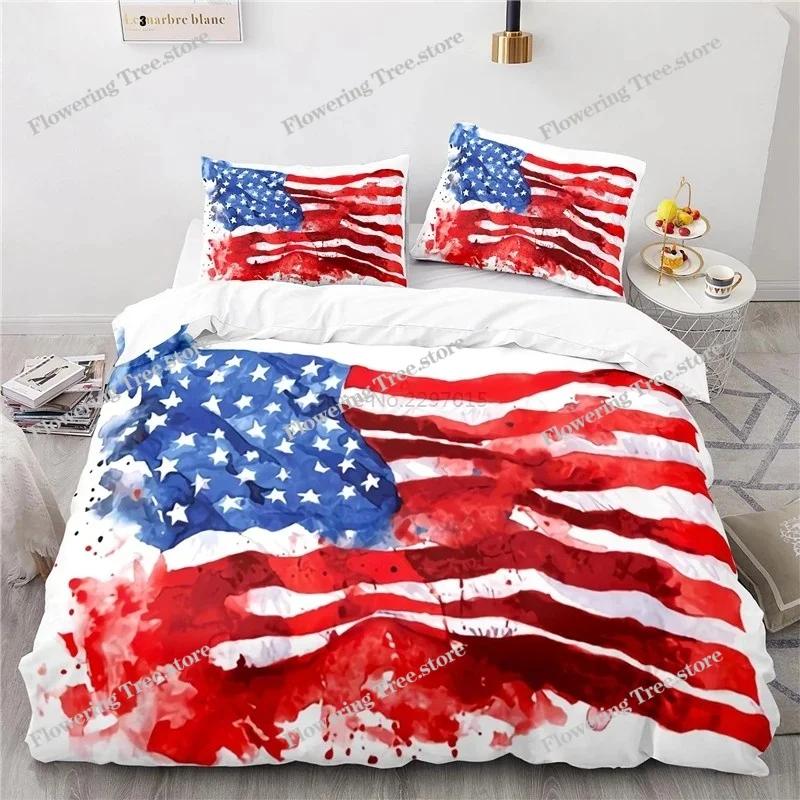 New Design American Flag 3d Bedding Set Print Duvet Cover Comforter Cover Set with Pillowcase Au Eu Us Twin Full Queen King Size
