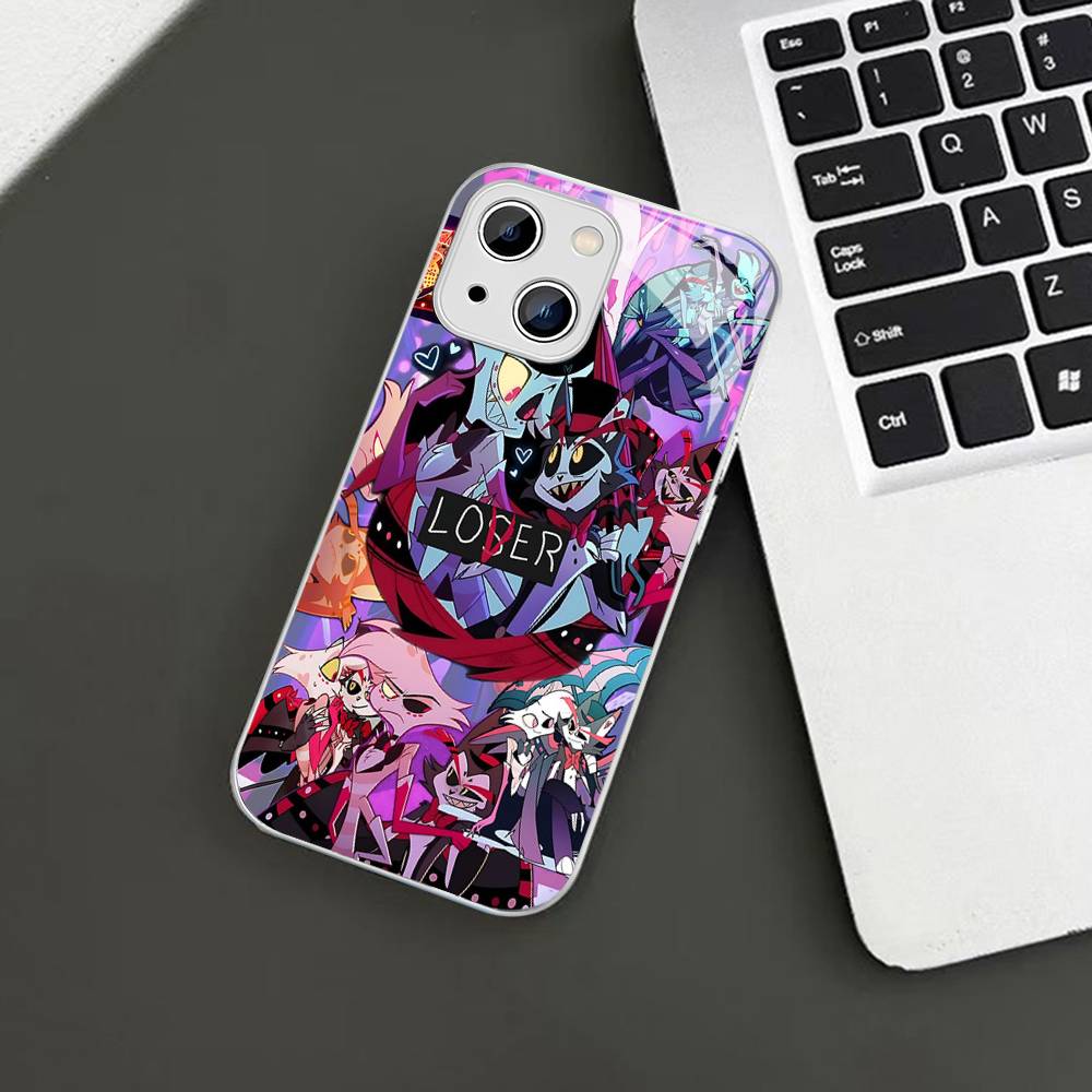 Musical Anime TV H-Hazbin Hotel Tempered Glass For Iphone 14 13 12 11 Pro Mini XS MAX 14Plus X XS XR Fundas