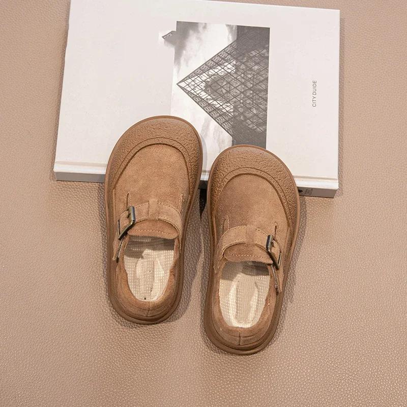 Children's Casual Shoes for Boys Girls Classic Anti-kick 2025 New Fashion Spring Autumn Breathable with Buckle Anti-skid Soft