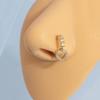 Lady's Pierced Ear Piercing, Zircon Cross Nose Stud, Butterfly Nose Ring Piercing, Nose Jewelry