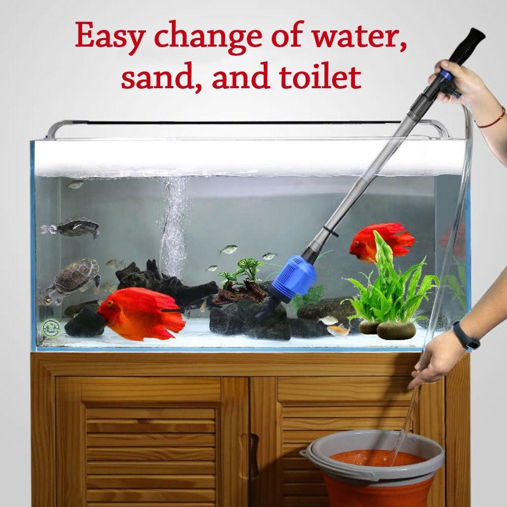 Strong Suction Electric Aquarium Cleaner Multi-Function 16/20W Automatic Fish Tank Cleaner Silent Sand Washer