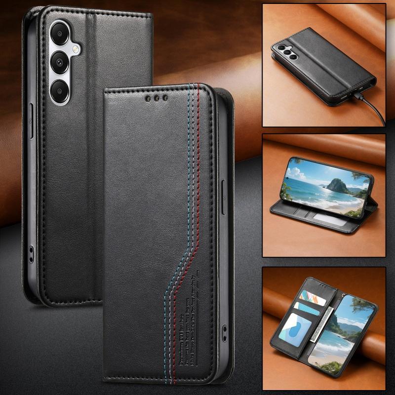 Magnetic Leather Wallet Card Phone Case for Samsung Galaxy A07 A56 A36 A26 A16 A55 A35 A25 A15 A71 A51 S25 Plus S24 Ultra Cover