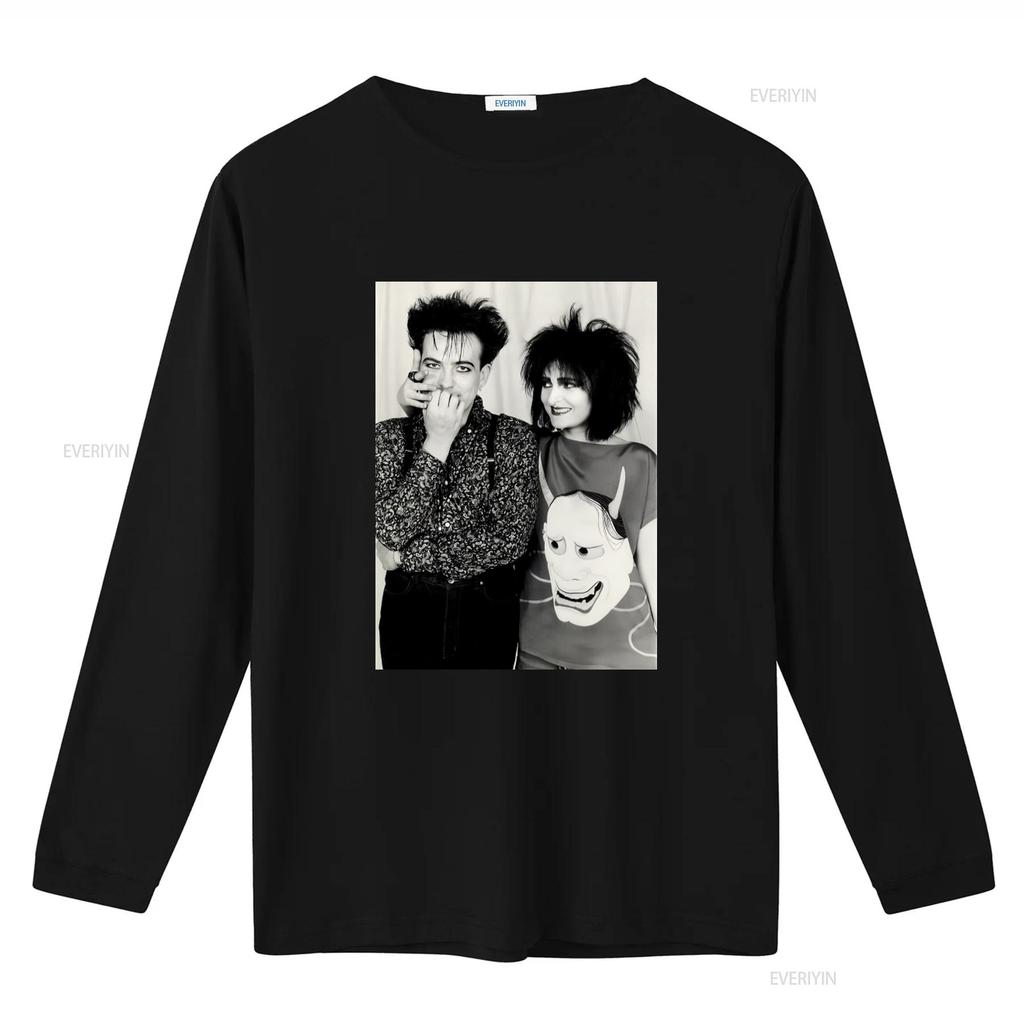 Vintage Robert Smiths and Siouxsie Sioux Print T Shirt Retro Punk Style Fashion vintage Washed Stylish Breathable