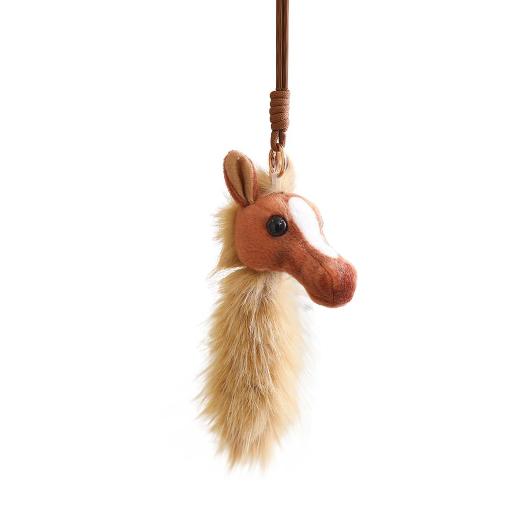 Horse-shaped Wallet Charm - Cute Horse Head Keychain, Plush Backpack Charm - Unisex Wallet And Backpack Decoration For Home.