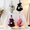 Mini Christmas Tree with Balls Bows Artificial Christmas Tree New Year Gift Artificial Tree